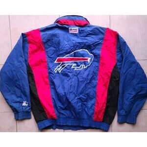 Buffalo Bills 90s STARTER windbreaker jacket XL blue black red NFL Pro vintage